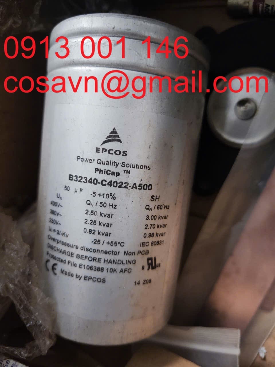 Tụ điện chỉnh hệ số công suất Epcos PhiCap B32340-C4022-A500 B32340-C4022-A500